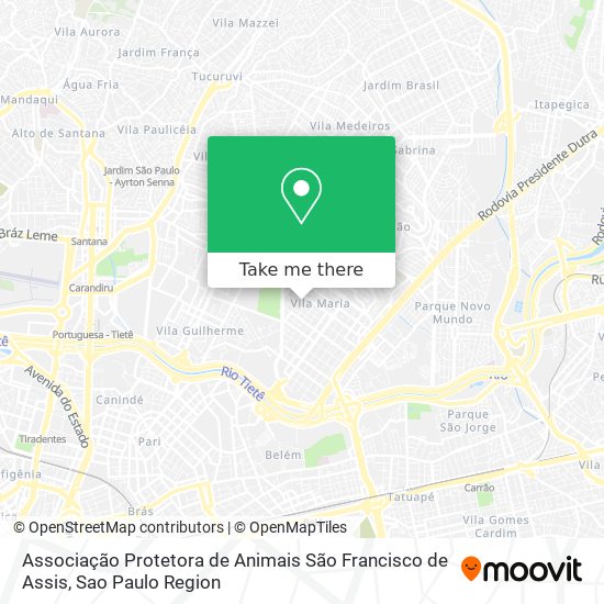 Associação Protetora de Animais São Francisco de Assis map