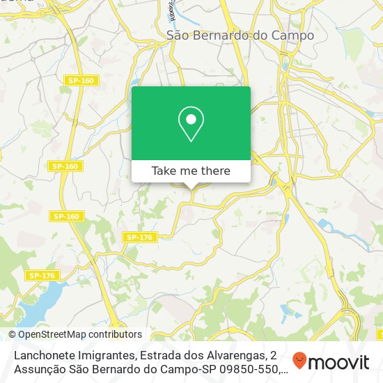 Lanchonete Imigrantes, Estrada dos Alvarengas, 2 Assunção São Bernardo do Campo-SP 09850-550 map