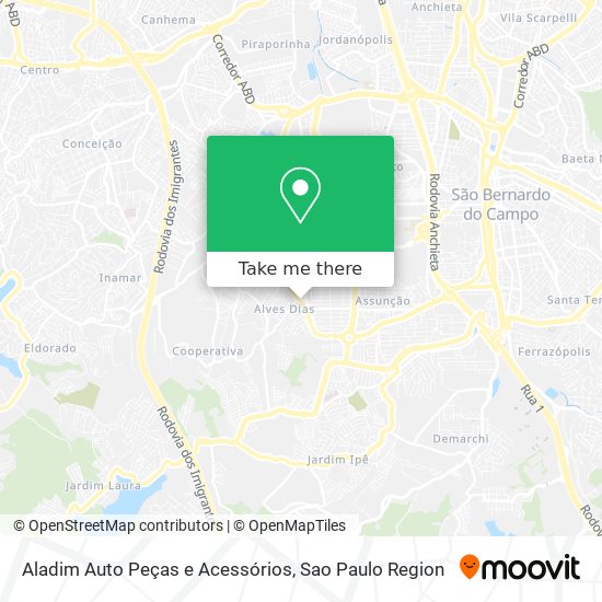Aladim Auto Peças e Acessórios map