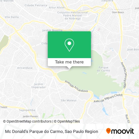 Mc Donald's Parque do Carmo map