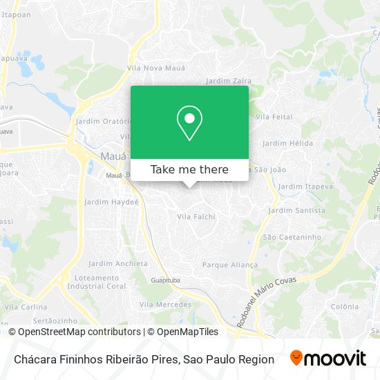 Chácara Fininhos Ribeirão Pires map