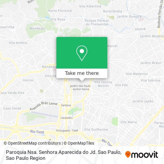 Paroquia Nsa. Senhora Aparecida do Jd. Sao Paulo map