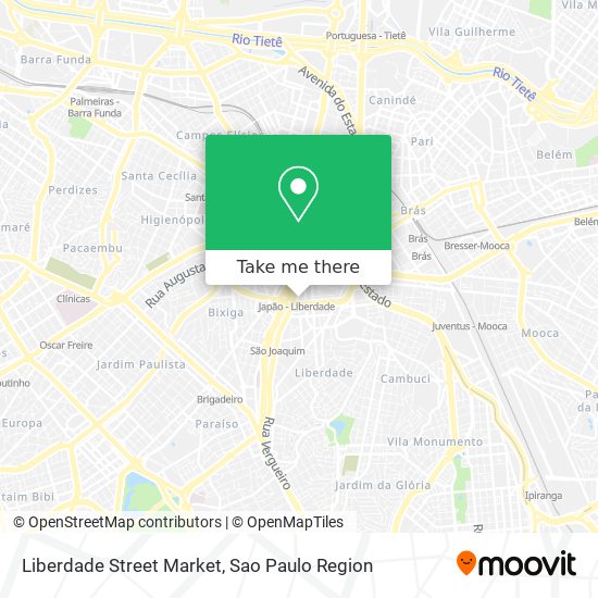 Mapa Liberdade Street Market