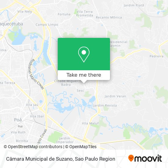Câmara Municipal de Suzano map