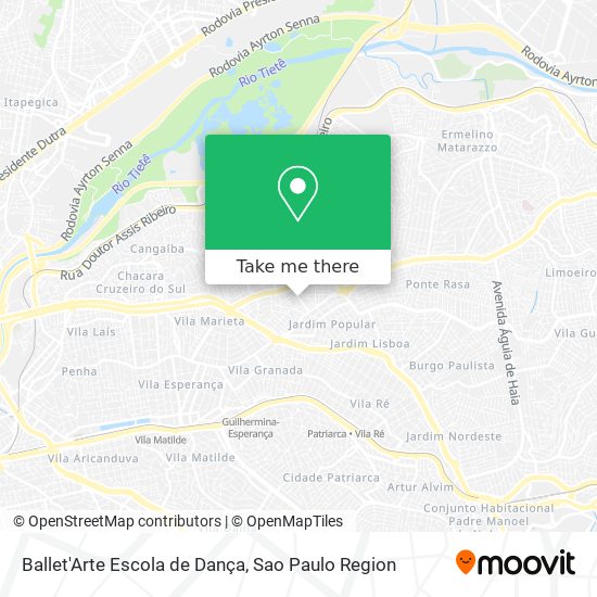 Mapa Ballet'Arte Escola de Dança