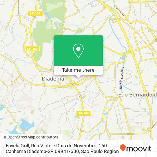 Favela Grill, Rua Vinte e Dois de Novembro, 160 Canhema Diadema-SP 09941-600 map