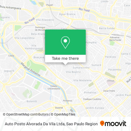 Auto Posto Alvorada Da Vila Ltda map
