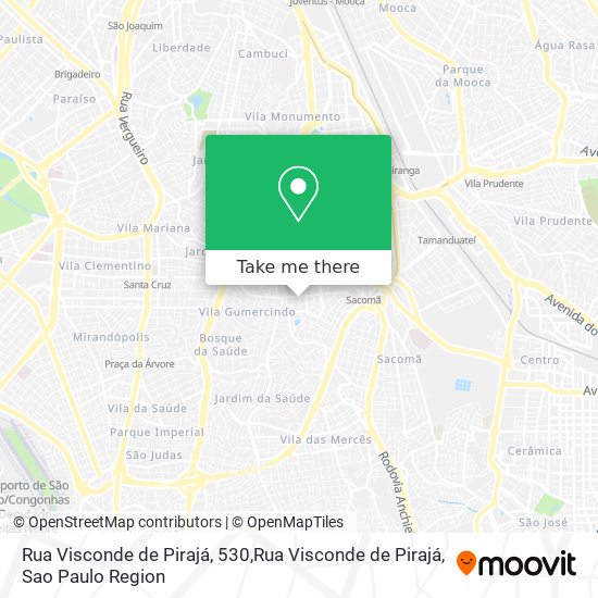 Mapa Rua Visconde de Pirajá, 530,Rua Visconde de Pirajá