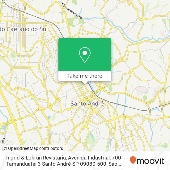 Mapa Ingrid & Lohran Revistaria, Avenida Industrial, 700 Tamanduateí 3 Santo André-SP 09080-500
