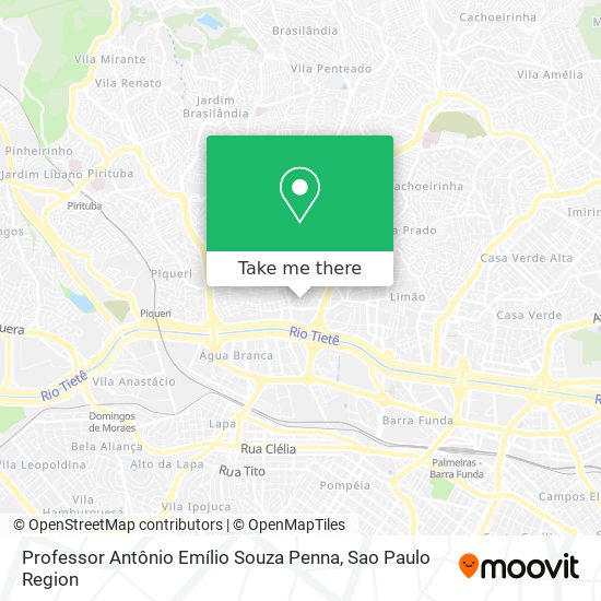 Mapa Professor Antônio Emílio Souza Penna