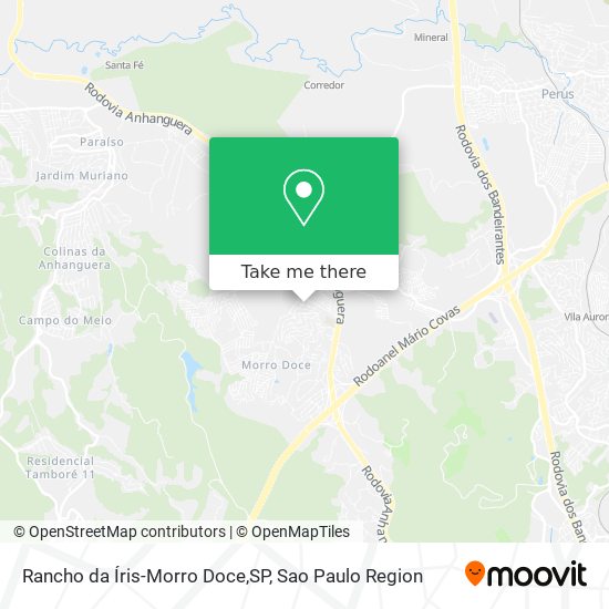 Mapa Rancho da Íris-Morro Doce,SP