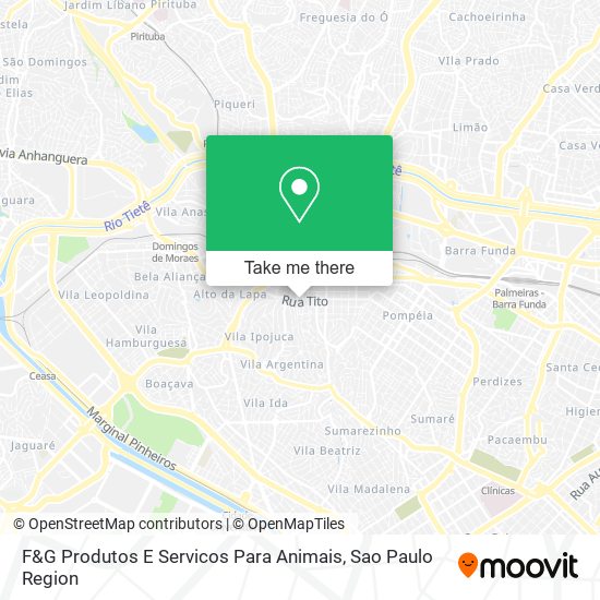 F&G Produtos E Servicos Para Animais map