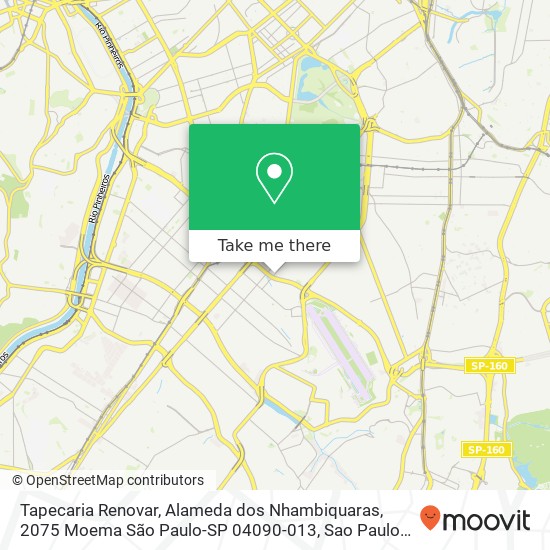 Tapecaria Renovar, Alameda dos Nhambiquaras, 2075 Moema São Paulo-SP 04090-013 map