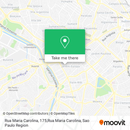 Mapa Rua Maria Carolina, 175,Rua Maria Carolina