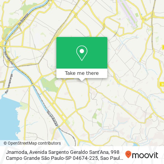 Mapa Jnamoda, Avenida Sargento Geraldo Sant'Ana, 998 Campo Grande São Paulo-SP 04674-225