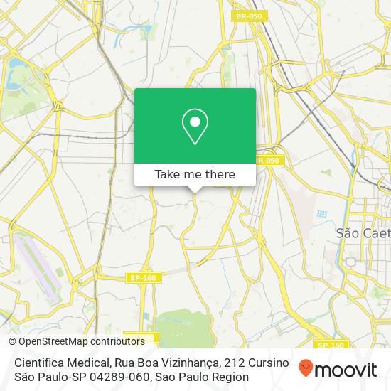 Mapa Cientifica Medical, Rua Boa Vizinhança, 212 Cursino São Paulo-SP 04289-060