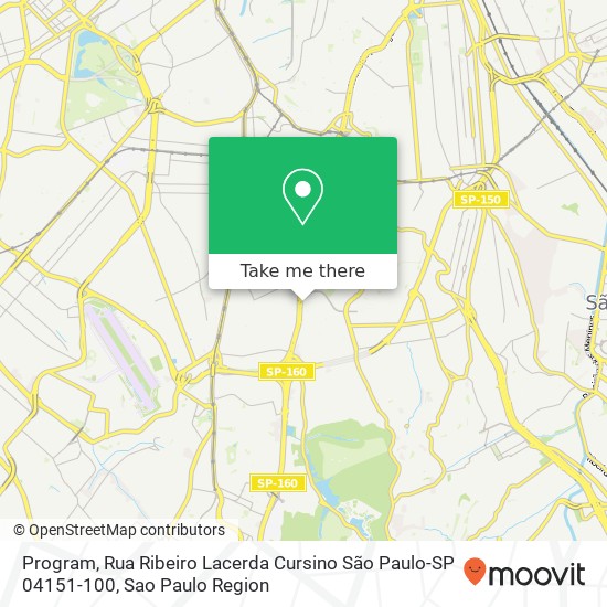 Mapa Program, Rua Ribeiro Lacerda Cursino São Paulo-SP 04151-100