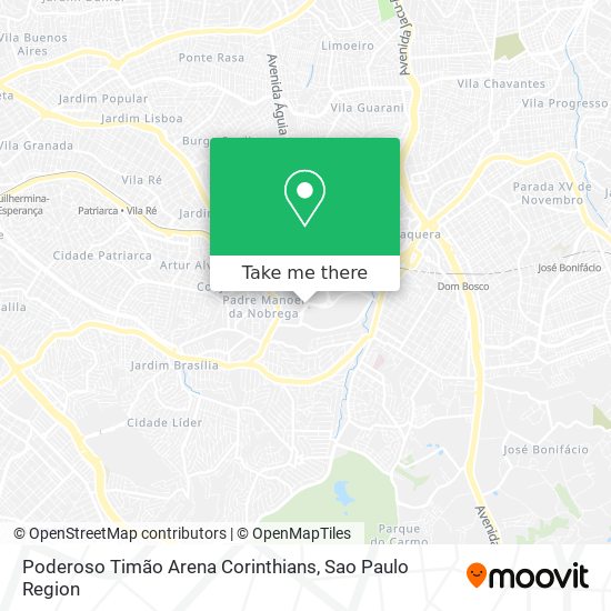 Poderoso Timão Arena Corinthians map