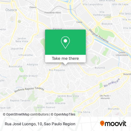 Rua José Luongo, 10 map