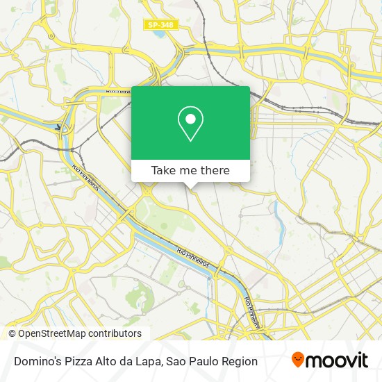 Mapa Domino's Pizza Alto da Lapa
