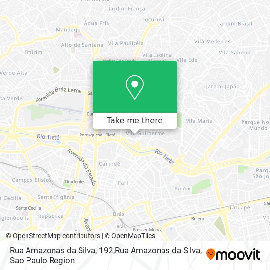 Mapa Rua Amazonas da Silva, 192,Rua Amazonas da Silva