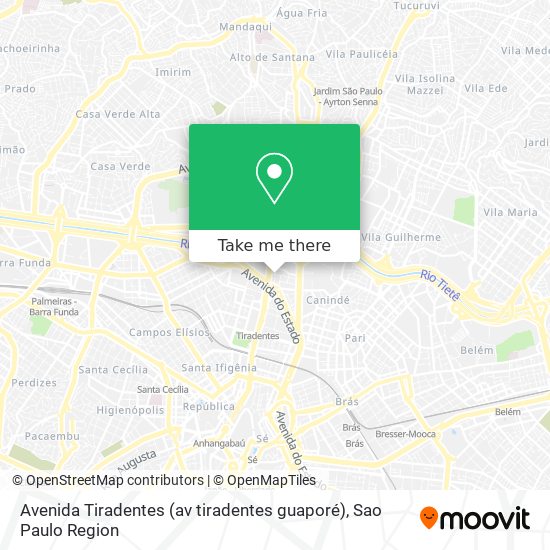 Mapa Avenida Tiradentes (av tiradentes guaporé)