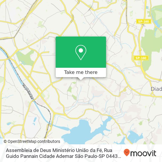 Assembleia de Deus Ministério União da Fé, Rua Guido Pannain Cidade Ademar São Paulo-SP 04438-250 map