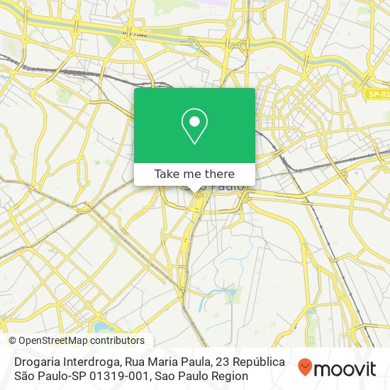 Drogaria Interdroga, Rua Maria Paula, 23 República São Paulo-SP 01319-001 map