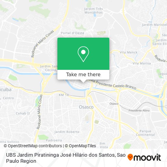 UBS Jardim Piratininga José Hilário dos Santos map