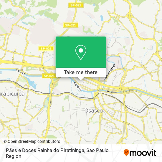 Mapa Pães e Doces Rainha do Piratininga