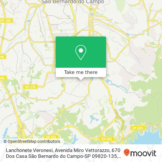 Lanchonete Veronesi, Avenida Miro Vettorazzo, 670 Dos Casa São Bernardo do Campo-SP 09820-135 map