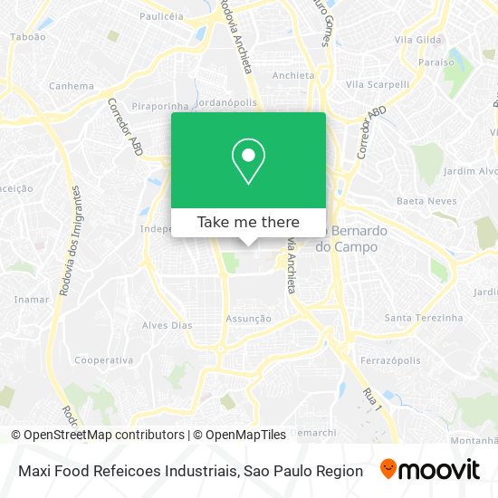 Maxi Food Refeicoes Industriais map