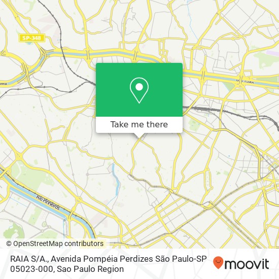 RAIA S / A., Avenida Pompéia Perdizes São Paulo-SP 05023-000 map