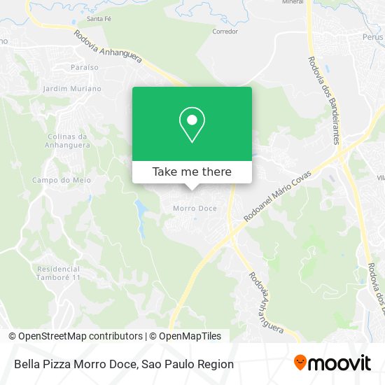 Mapa Bella Pizza Morro Doce