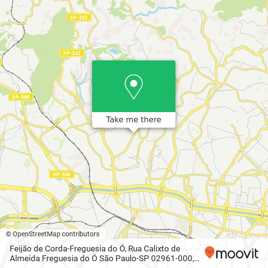 Feijão de Corda-Freguesia do Ó, Rua Calixto de Almeida Freguesia do Ó São Paulo-SP 02961-000 map