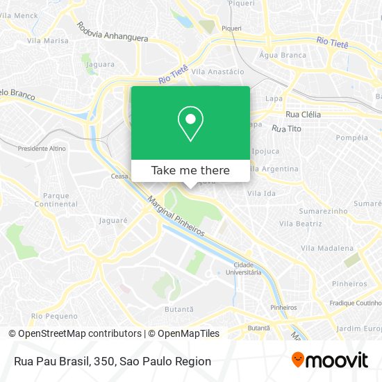 Rua Pau Brasil, 350 map