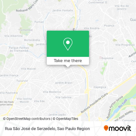 Mapa Rua São José de Serzedelo