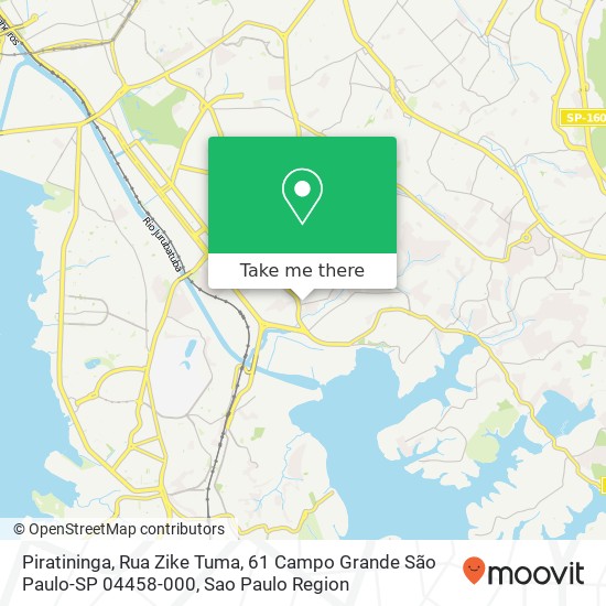 Mapa Piratininga, Rua Zike Tuma, 61 Campo Grande São Paulo-SP 04458-000