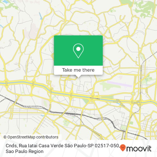 Mapa Cnds, Rua Iatai Casa Verde São Paulo-SP 02517-050