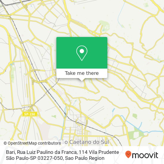 Bari, Rua Luiz Paulino da Franca, 114 Vila Prudente São Paulo-SP 03227-050 map