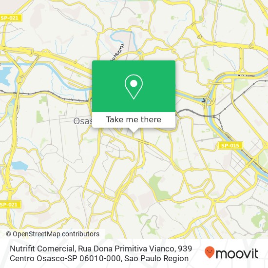 Mapa Nutrifit Comercial, Rua Dona Primitiva Vianco, 939 Centro Osasco-SP 06010-000