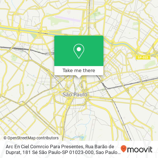 Mapa Arc En Ciel Comrcio Para Presentes, Rua Barão de Duprat, 181 Sé São Paulo-SP 01023-000