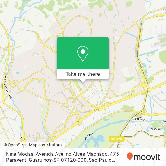 Nina Modas, Avenida Avelino Alves Machado, 475 Paraventi Guarulhos-SP 07120-000 map