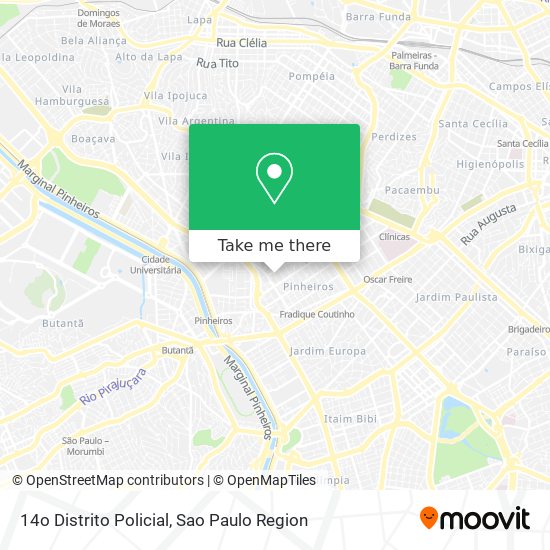 14o Distrito Policial map