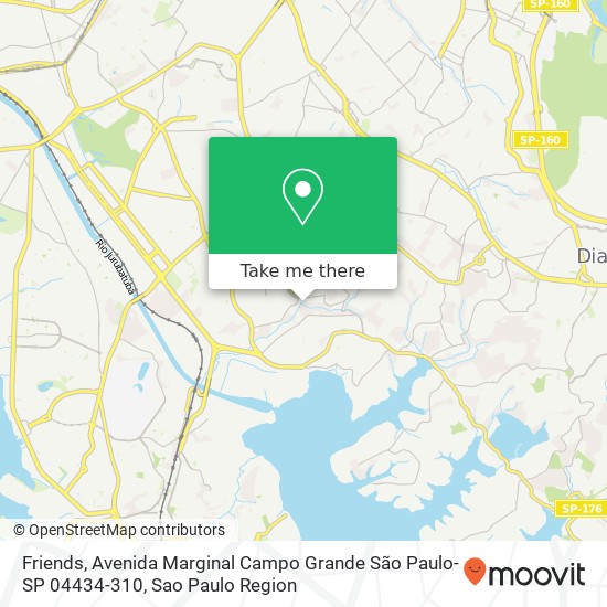 Mapa Friends, Avenida Marginal Campo Grande São Paulo-SP 04434-310