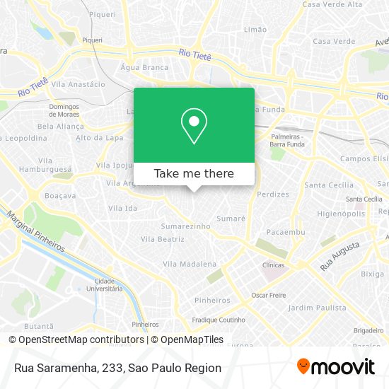 Mapa Rua Saramenha, 233
