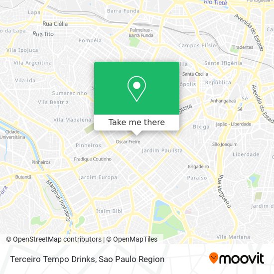 Terceiro Tempo Drinks map