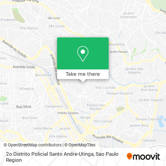 Mapa 2o Distrito Policial Santo Andre-Utinga