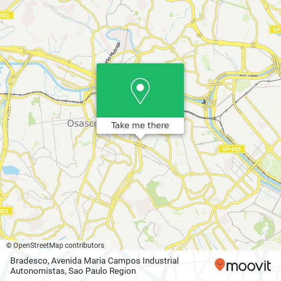 Mapa Bradesco, Avenida Maria Campos Industrial Autonomistas