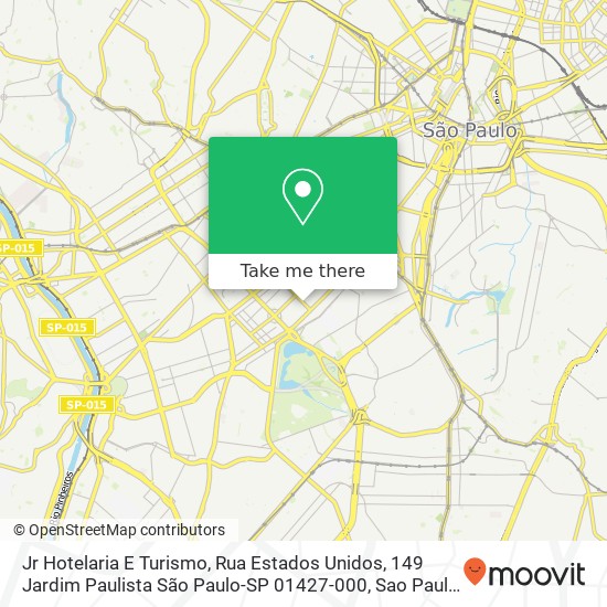 Jr Hotelaria E Turismo, Rua Estados Unidos, 149 Jardim Paulista São Paulo-SP 01427-000 map